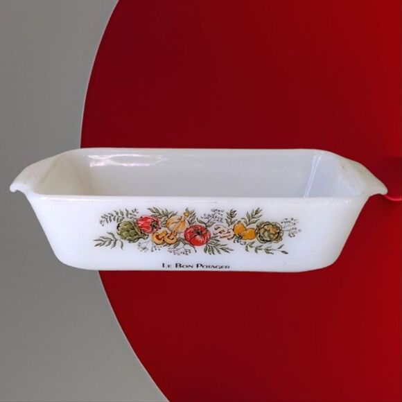 Anchor Hocking Vntg Fire King Le Bon Potager Baking Loaf Pan - Picture 1 of 16